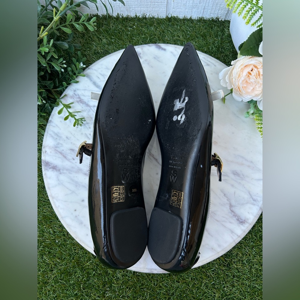 STUART WEITZMAN FELICITY MARY JANE
FLAT in BLACK/CREAM Sz 10 gently used
$425 - Picture 15 of 16
